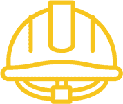 High-quality construction helmet icon representing Wrap Construction services.